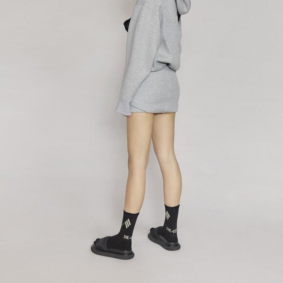 NWT THE ATTICO Ezra Light Grey Mini Skirt S - Picture 3 of 7